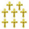 8Pcs Cross Shape Baptism Balloons Aluminum Foil Baby Shower Christening Decoration Party Balloon Prop Cross Shape Balloon