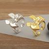 Nidin New Arrival Romantic Bow Shape Open Rings Adjustable For Female Male Elegant Fashion Finger Jewelry Birthday Party Gifts