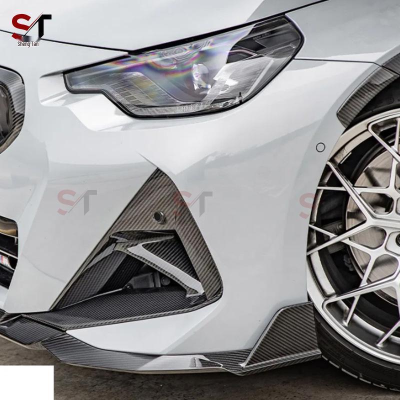 BMW 2 Series G42 M240 Carbon Fiber Front Bumper Air Vents Grille Fog Light Frame Modification