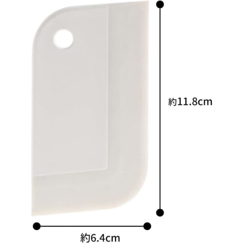 Ohe Kitchen Scraper, White, Approx. 11.8cm Long X 6.4cm Wide X 5mm Thick, Perfect for Kitchen Use, Before Washing Dishes, Scrape Off Sticky Stains, Sl