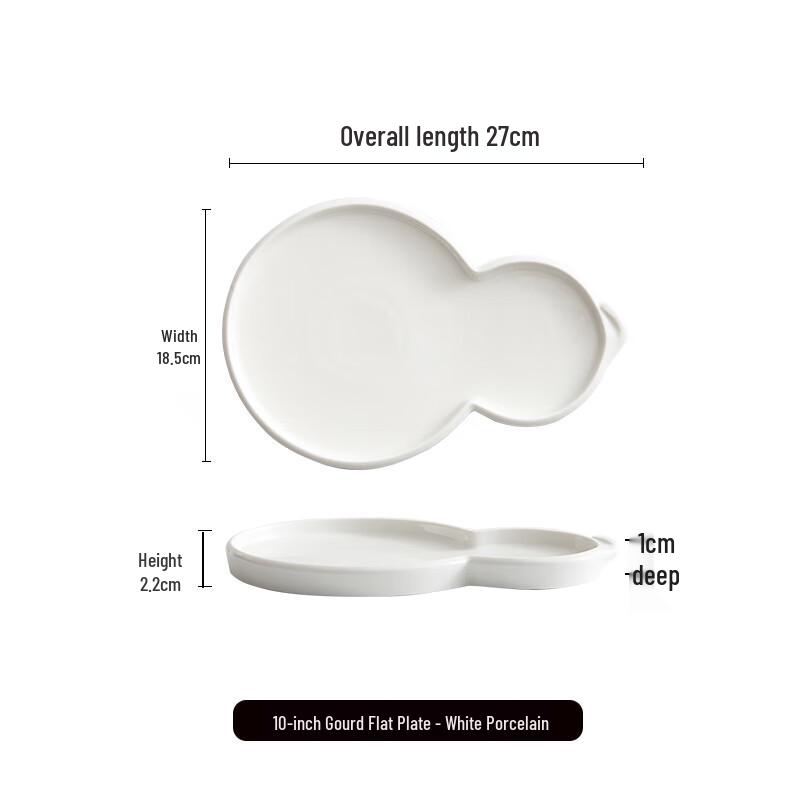 Nordic Style Gourd Shaped Ceramic Plate