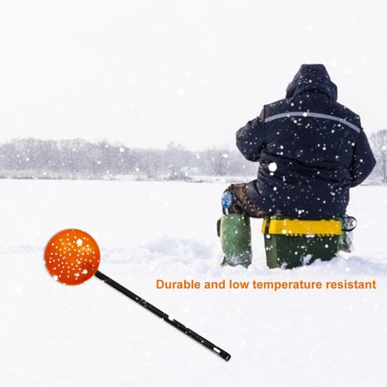 Lightweight Ice Fishing Ladle Big Holes Aluminum Alloy ABS Wear-Resistant Ice Fishing Strainer