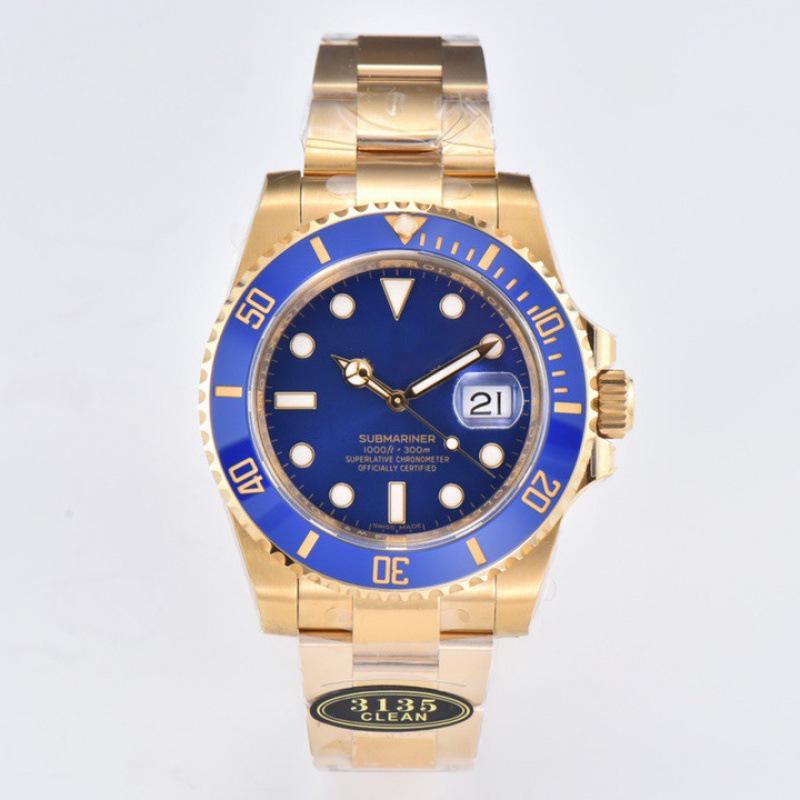 Pánské mechanické hodinky Rolex Submariner zelené a černé