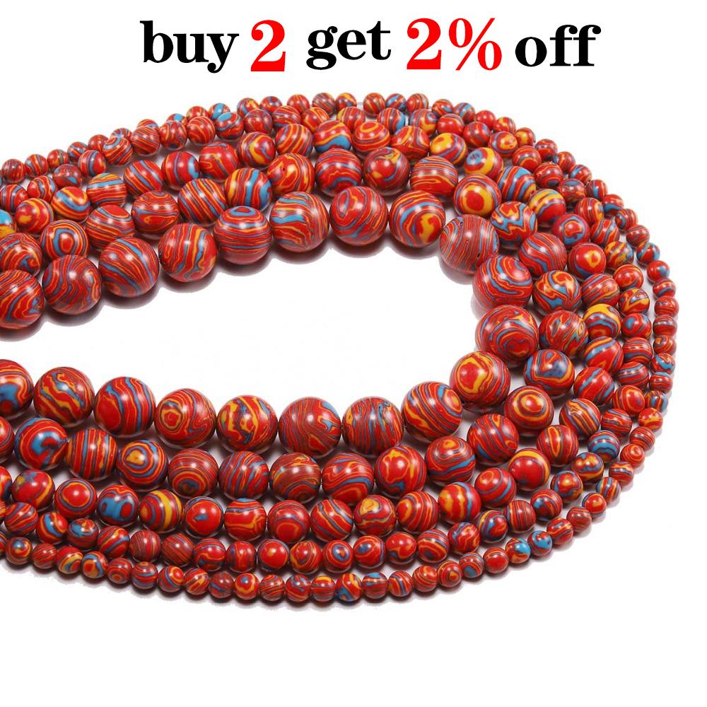 Round Spacer Loose Beads India Bead Multicolor 1strand/lot 4 6 8 10 12 Mm Malachite Bead Jewelry Findings DIY Necklace Bracelet