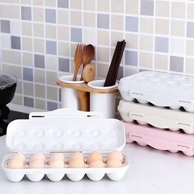 12 Grid Egg Holder Plastic Egg Protector Tray Portable Eggs Carrier Container Case for Refrigerator Camping Picnic Hiking Travel