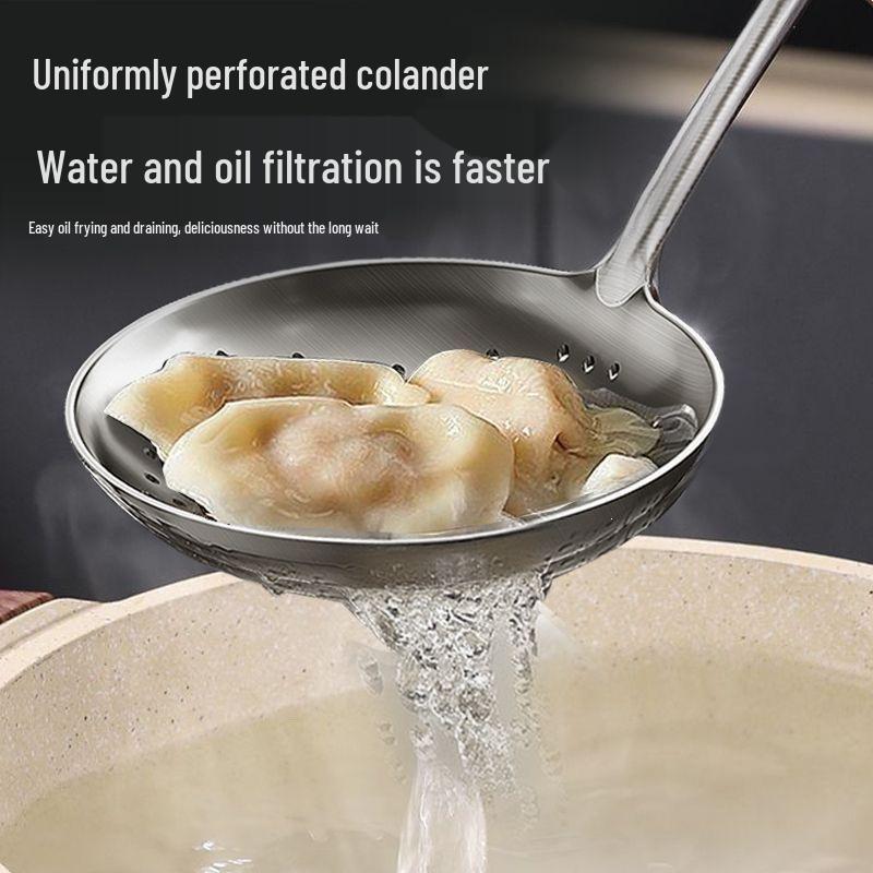 German Stainless Steel Multifunctional Kitchen Spoon: Colander, Ladle, Stir-Fry, Frying.