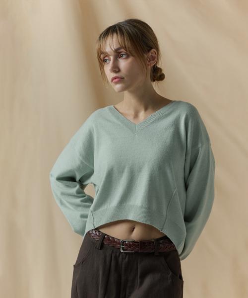 ARDENT VELLONA Italian Cotton Crop Knit_Mint