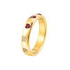 Korean Personality Ins Love Ring Niche Light Luxury Retro Zircon Ring Women's Jewelry Electroplating