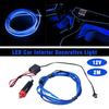 2M Auto Interior Car Atmosphere Wire Strip Light LED Decor Lamp Accessories US