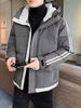 Men's Plus Size Hooded Winter Jacket - Windproof Down Cotton Coat for Youth