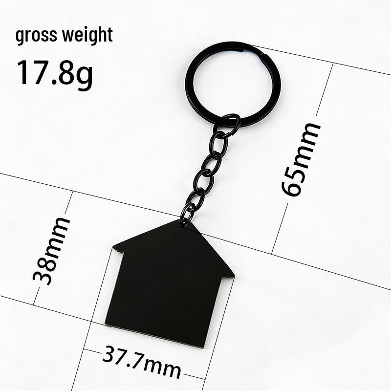 Cross-border Stainless Steel Keychain - Blank Pendant with Laser Color Printing