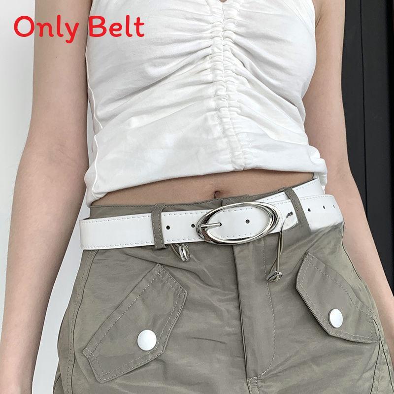 Vintage Retro Geometric Pu Leather Belt For Women With Metal Buckle Summer