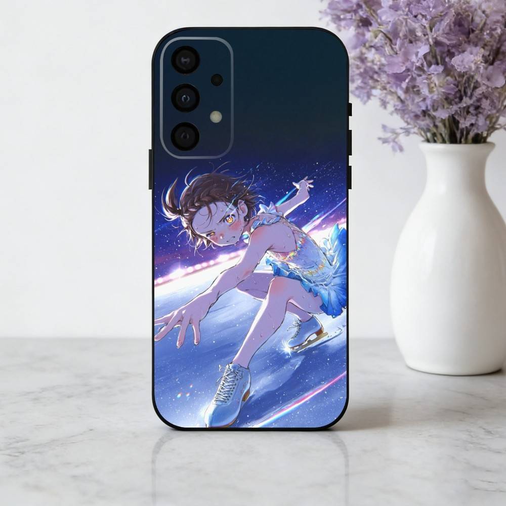Skating Anime M-Medalist Handyhülle Für Samsung Galaxy A73,A72,A71,A70,A53,A52,A51,Andere Weiche Schwarze Hülle