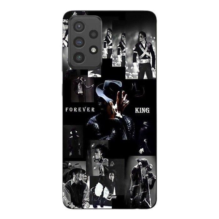 Coque de téléphone - MANIACASE - Samsung Galaxy A53 - Noir - Silicone TPU - Michael Jackson Forever King nero