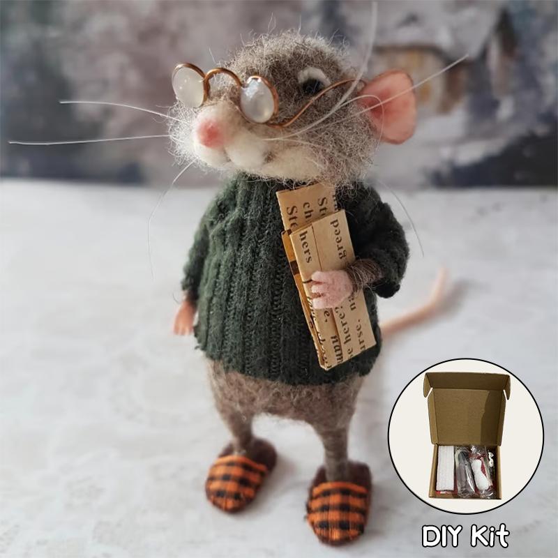 

Милый набор для валяния мышей из войлока своими руками Мыши из войлока Зимние рождественские валяные мышки из войлока Рождество Шерстяной войлок