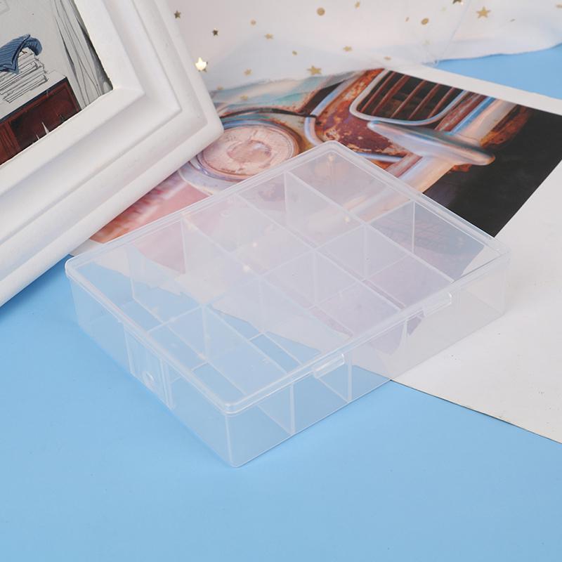 Nail Art Storage Case  Gems Accessories Clear Plastic Empty Container