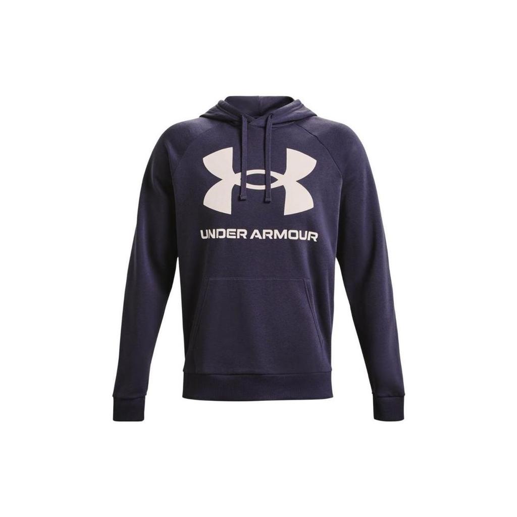 Under Armour Letter Logo Printed Drawstring Hooded Pullover Long Sleeve Sweatshirt Men Sweatshirt Purple 1357093-558
