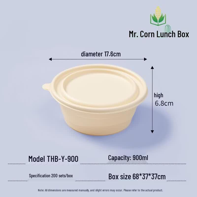 Mr. Corn Biodegradable Corn Starch Takeaway Bowl