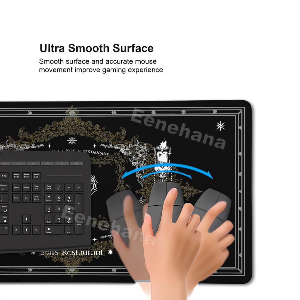 New Gothic Black Mouse Pad Japanese Mat Lager PC Gamer Anime Culture XXL Computer Keyboard Protect Non-slip Office Big TableMats