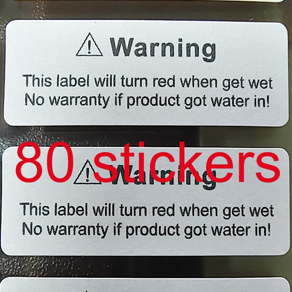 

Водочувствительная наклейка становится красной, когда намокает устройство. Индикатор потенциального повреждения. Гарантия. Предупреждающая этикетка об аннулировании. Гарантия на ремонт. 40x15mm