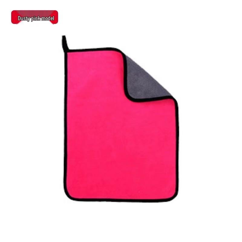 Dual-Layer Coral Fleece Cleaning Cloth - Super Absorbent, No Shedding, Multi-Purpose for Home, Kitchen & Car.