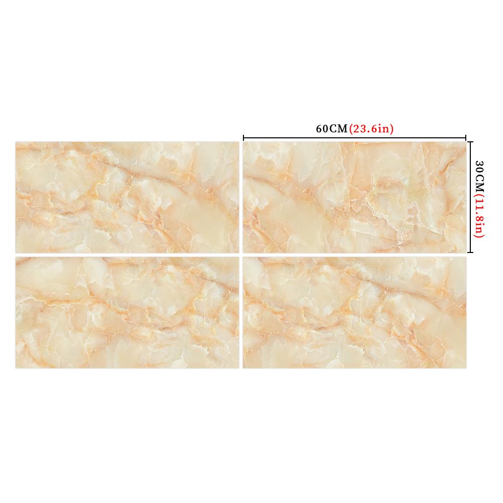 

4pc/set Pink Marble Tile Stickers Thicker Wallpaper Sticker Self-Adhesive Kitchen Bathroom Waterproof Wall Sticker Home Decor