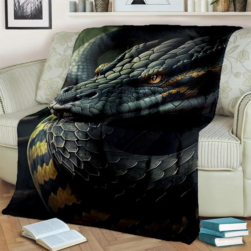 Gothic Snake Serpent Python Viper Blanket,Soft Throw Blanket for Home Bedroom Bed Sofa Picnic Travel Office Cover Blanket Kids