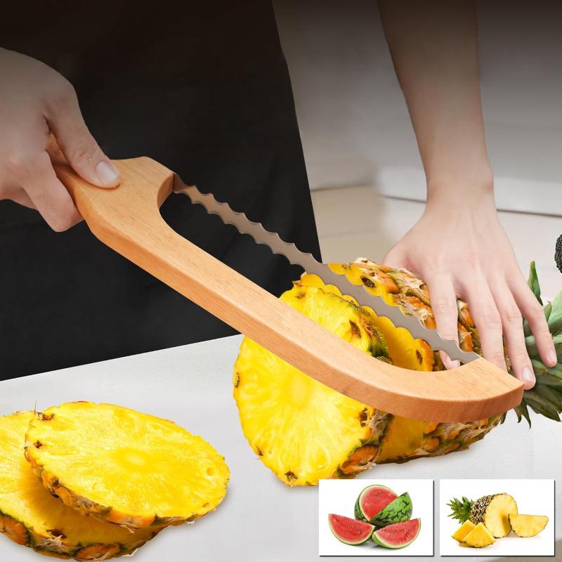 Wooden Bread Knife Saw Sandwich Slicer Method Stick Face Toast Saw Anti Bending Wooden Bread Cutter,Sourdough Bread Slicer