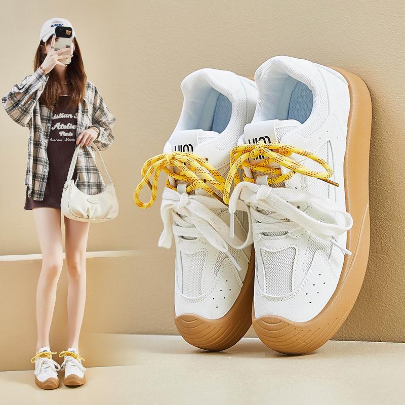 Women Vulcanized Shoes Summer Moral Education Shoes New Korean Style Female Students Sports Running Casual Breathable Mesh Shoes
