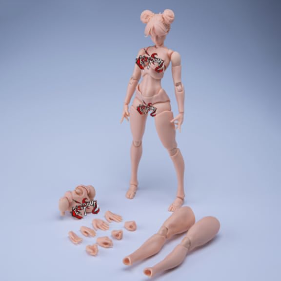 

Scale Female Action Figure Art Model Doll with Ball Jointed Flexible Body for and Customization 1/12 - Drawing, Collecting, (Yellow Skin)
