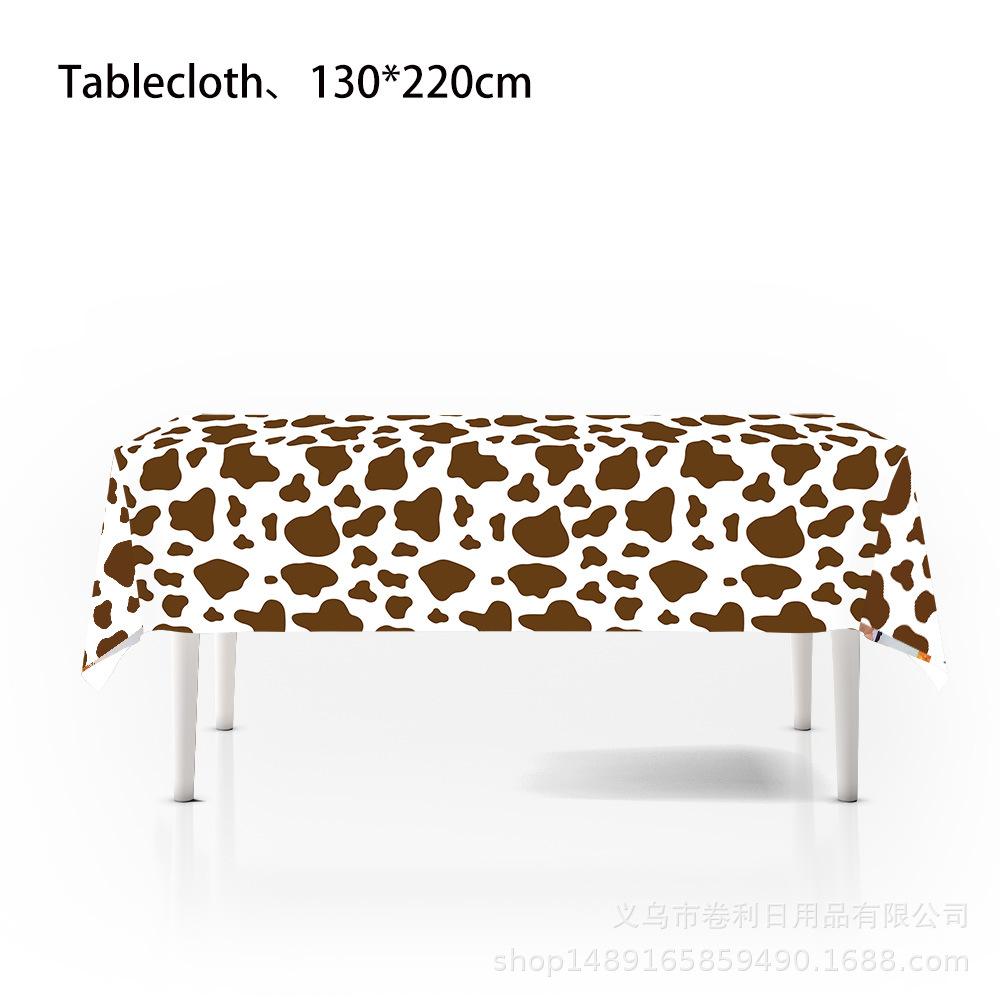 Highland Cow Themed Birthday Party Supplies Cute Cow Head Tissue Paper Plate Paper Cup Animal Disposable Tableware Gifts