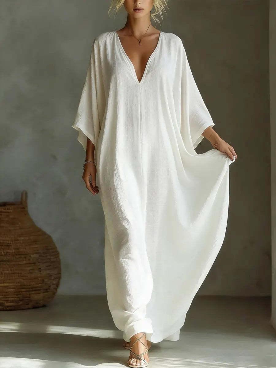 2026 European and American Fashion Casual Commuter Solid Color Loose Women s Dress S