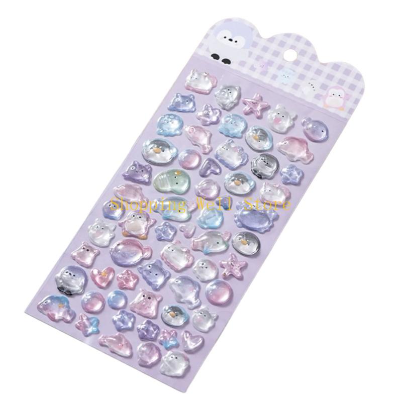 KX4B Animal Embossed Sticker For Scrapbooking Notebook Journal Phone Cover Luggage