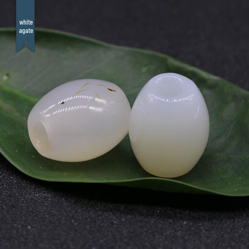 326-Large Hole Crystal Agate Jade Barrel Beads, 16×18mm, 5mm Hole, Jewelry Accessories