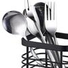 Utensil Holder Drying Rack Stainless Steel Draining Basket Wall Mount No Drilling for Kitchen