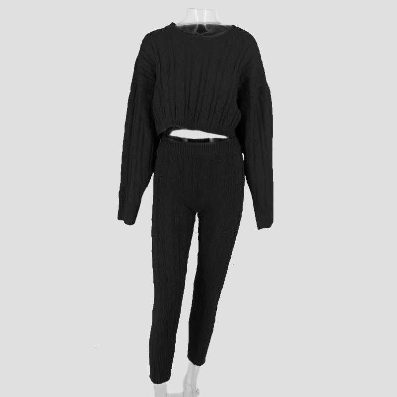 Tute Maglia Donna Elegante Completo 2 Pezzi Lana Casual Completi