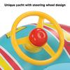 Yacht Pool   Inflatable Yacht Steering Wheel PVC Anti Leakage Leg Holes Toddler Swim   for Swimming
