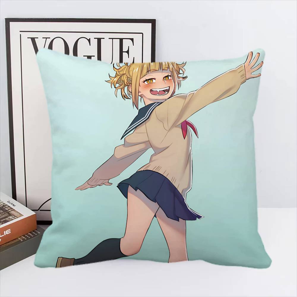Anime My Hero Academia Himiko Toga Pillow Case Square Pillow Bedroom Sofa Leisure Comfort Cushion Home Decoration