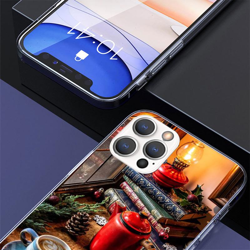 Winter Coffee Christmas Phone Case For iPhone 17 Air 16 15 Plus 11 14 Pro Max 13 Mini 12 7 8 + SE Pattern Art Customized Cover 1