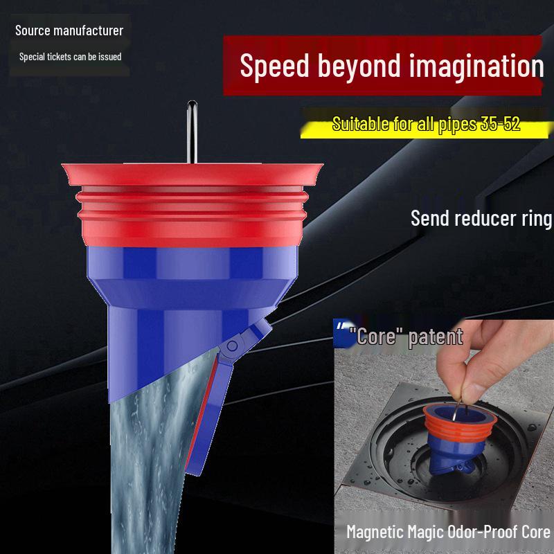 Magnetischer Magischer 40 Geruchshemmender Silikon-Bodenablaufkern: Insektensicher, Schneller Abfluss, Kanalisationslevitation