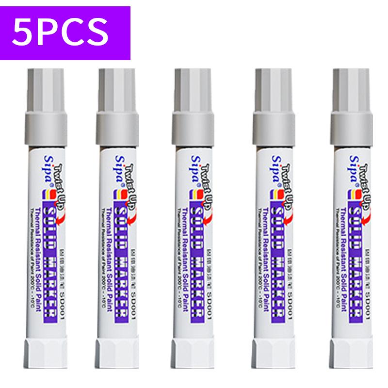 5 шт. Маркеры-карандаши Sipa Solid Paint - Промышленный мелок для стальных, водных и масляных поверхностей, Сухой и пишет, Многофункциональный и долговечный