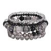 Glass Bead Layered Bracelet Faceted Multi-Strand Bracelet Retro Stackable Bracelet  Vacation