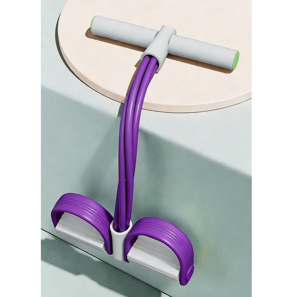 Multifunction Tension Rope 4-Tube Elastic Yoga Pedal Puller Resistance Band