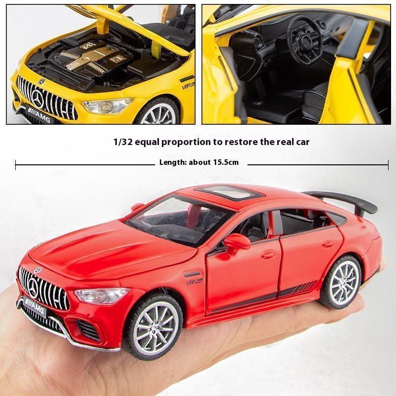 Maßstab 1/32 Benz AMG GT63 Sportwagen Legierung Diecast Automodell Sound Licht Rückzug Spielzeug Ornamente Geschenk für Kinder Sammeln