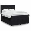 Maison Exclusive - Rete a doghe per letto con materasso Nero 140x190 cm Velluto