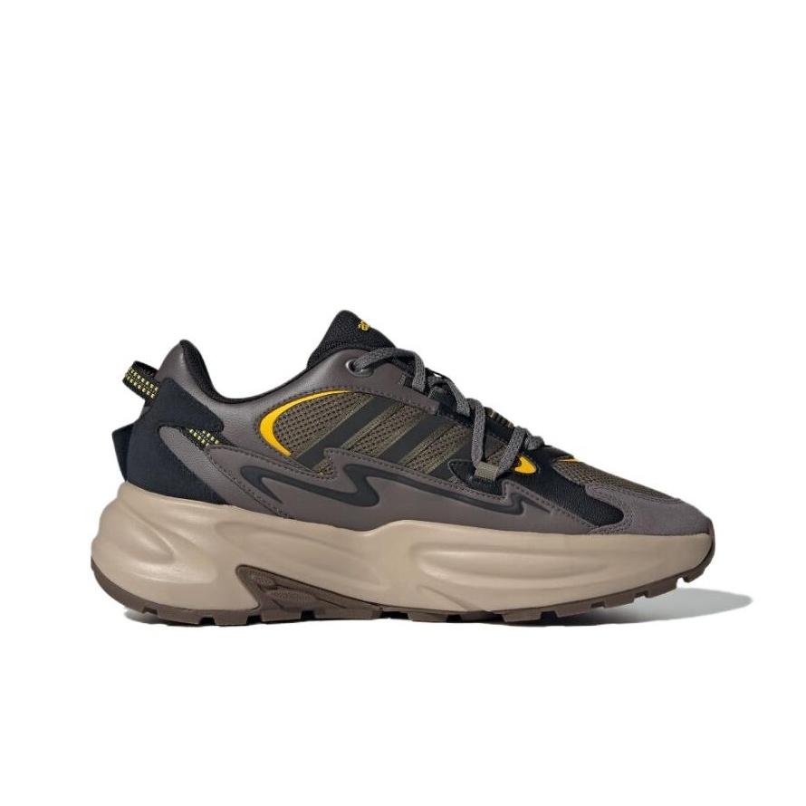Adidas Ozwave Surge Comfortable Non-Slip Durable Low-Top Casual Shoes Unisex Casual Shoes Charcoal-Gray JR3188