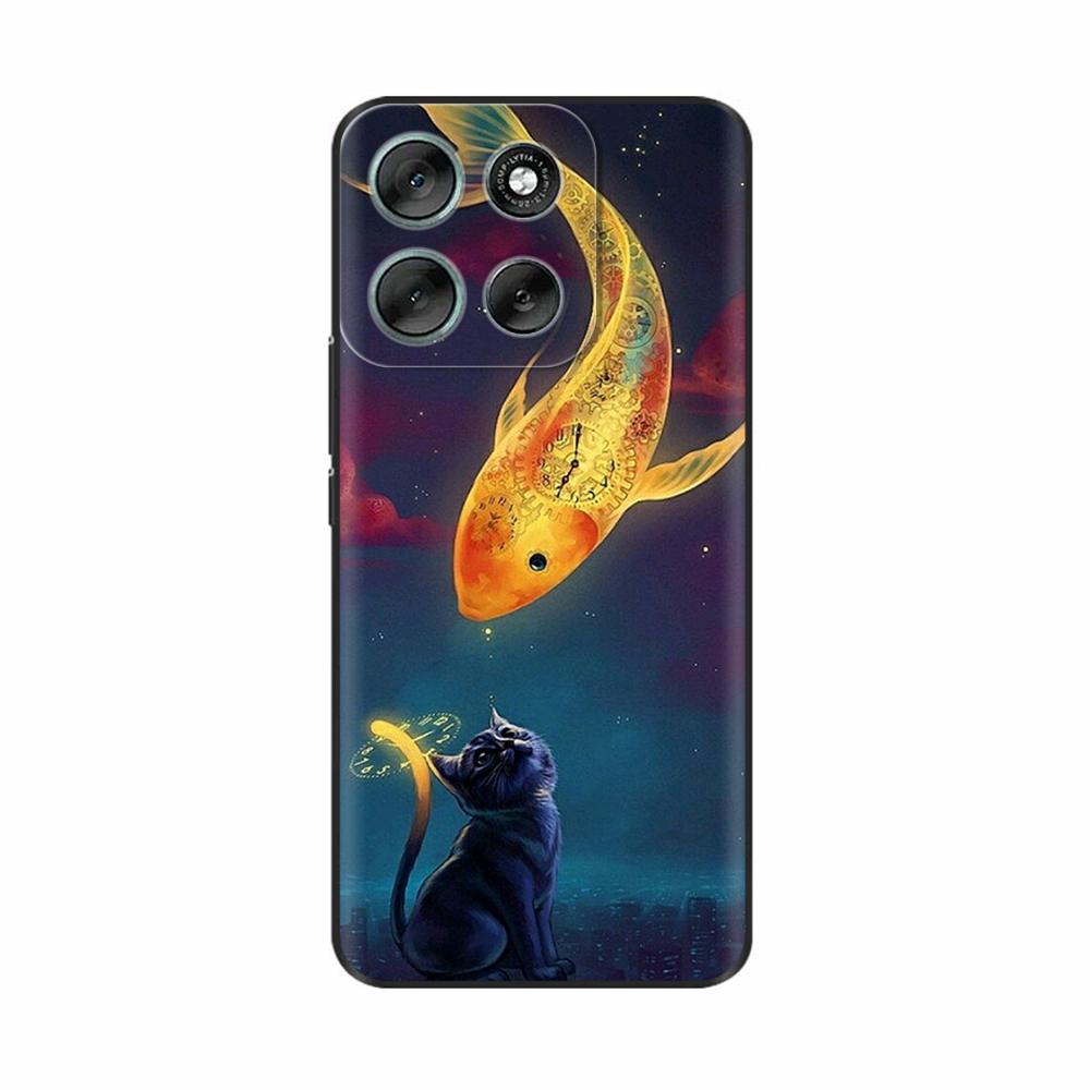 For Motorola Moto G56 5G Case Cute Print Cover Soft Black Silicone Bumper Phone Cases For Moto G86 MotoG86 G 56 Back Cover Funda