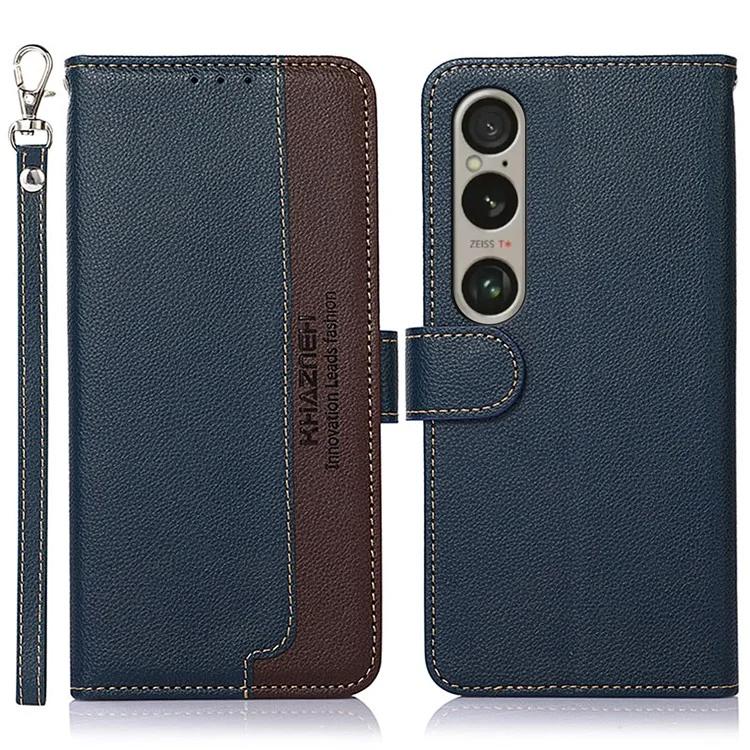

For Sony Xperia 1 VI Case RFID Blocking Stand Wallet Leather Phone Cover - Blue