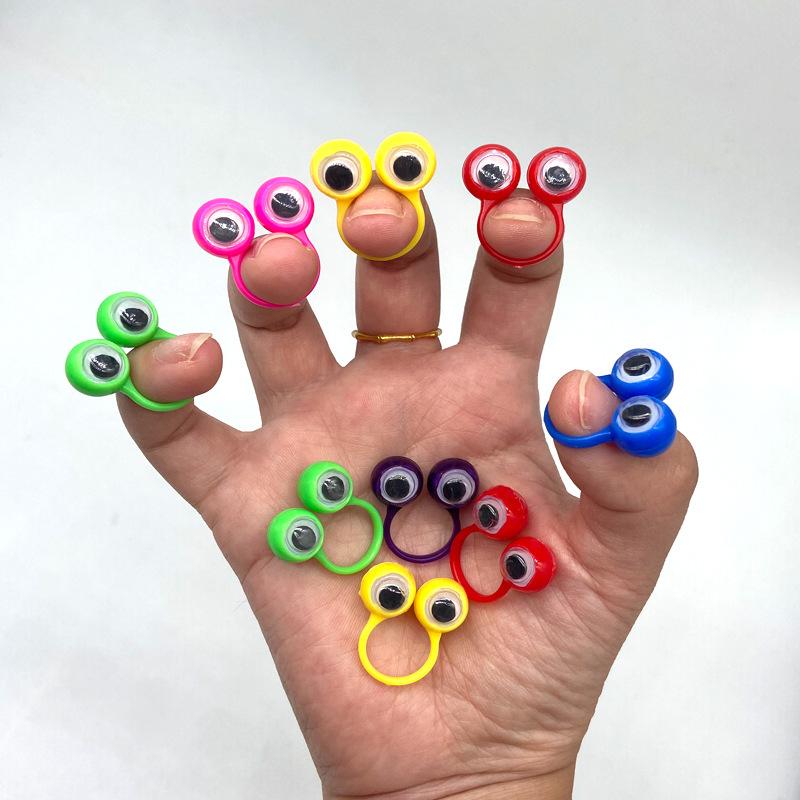 5-20 Fingerpuppenringe aus Kunststoff mit Wackelaugen, Kinderspielzeug, Mitgebsel für Babypartys, Scherzartikel, lustige Geschenke für Kinder