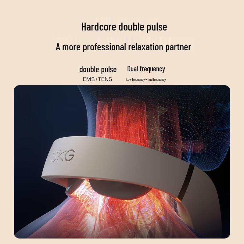 SKG Smart Neck Massager with Heat and Bluetooth